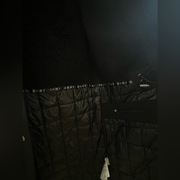 DKNY Black Parka with Faux Fur Hood - Like New (Size Small) - Picture 4 of 6